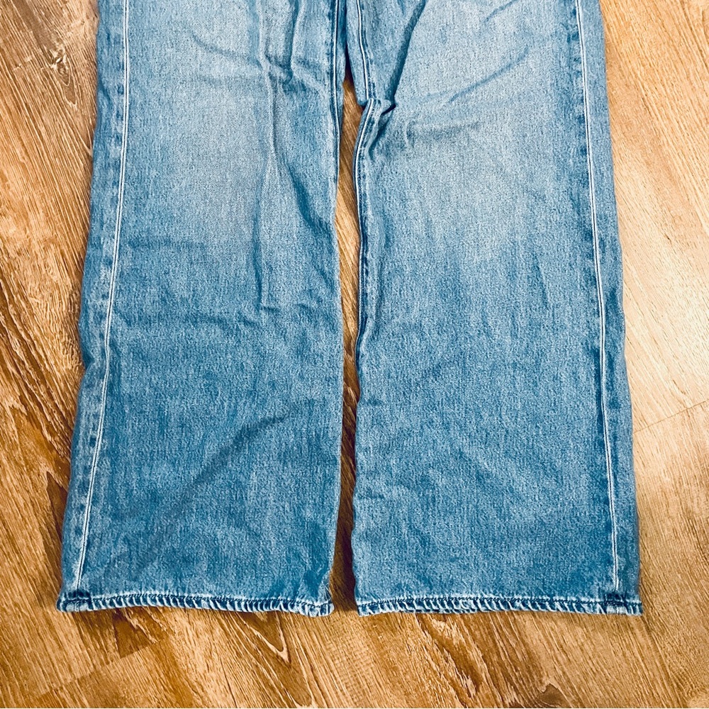 LOFT High Rise Belted Palazzo Jeans 25 0 Medium Wash Denim - Picture 6 of 11